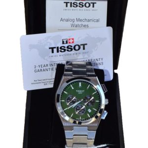 Montre Tissot fond vert